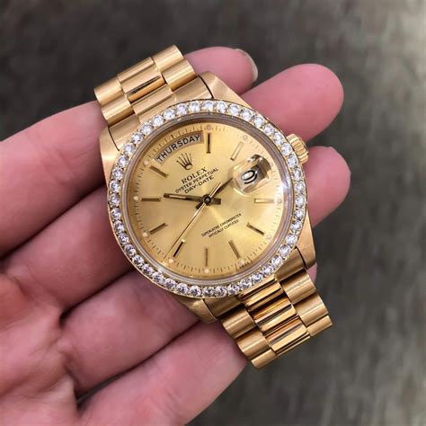 mens gold rolex replica|gold pre owned rolex.